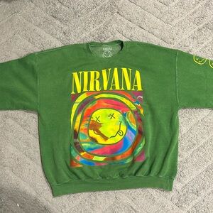 Urban Outfitters Nirvana Smile Oversized Sweatshirt